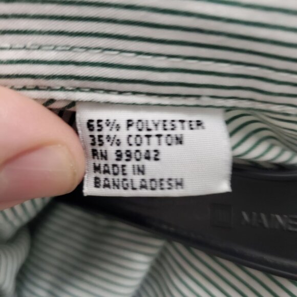 Circus Circus Woman's Vintage Green White Stripe Safari Embroidery Shirt Plus 2X - Picture 8 of 11